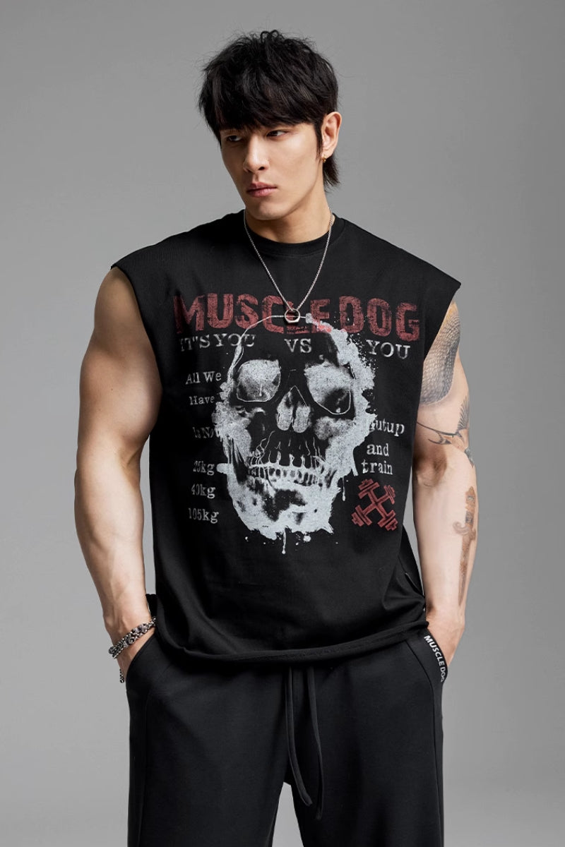 Skull Print Street Sleeveless #MD052