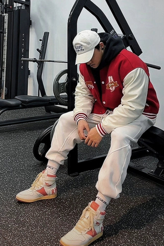 Embroidered Vintage Stadium Jacket #BF044