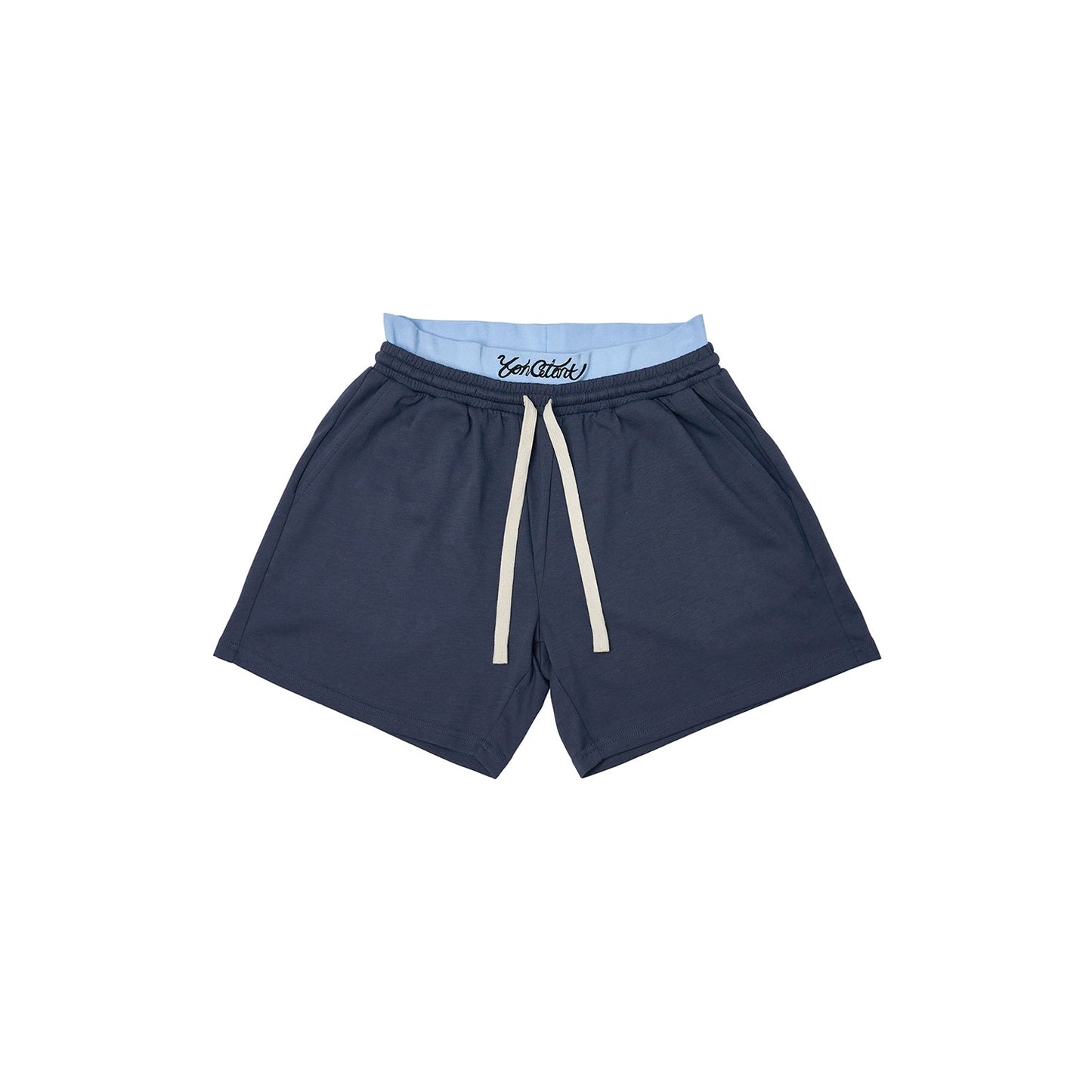 Color-Blocked Double Belt Shorts #YG003