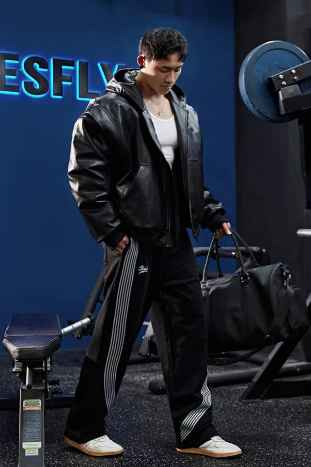 Line Straight Sports Sweatpants #BF027