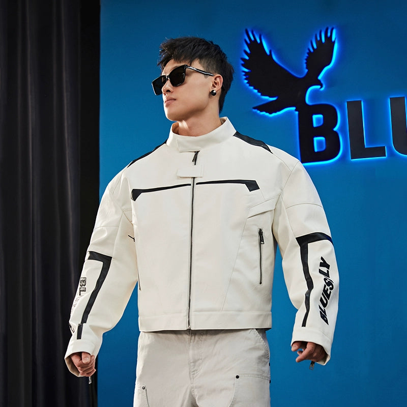 Neo-Rider Faux Leather Jacket #BF120