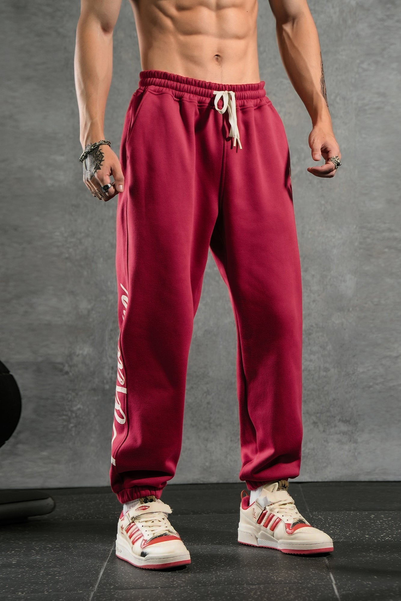 Wide-legged fitness sweatpants #LM023