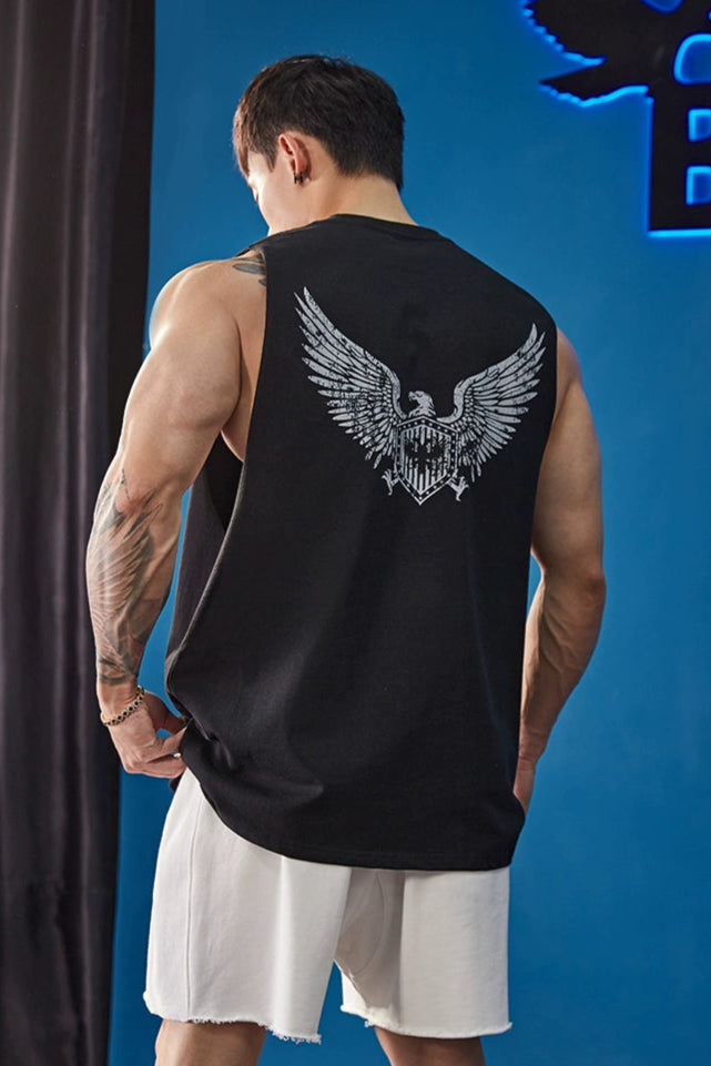 Fearless Eagle Print Sleeveless #BF101