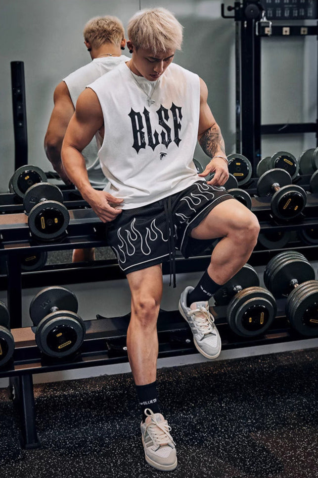Double-layer mesh basketball shorts #BF077