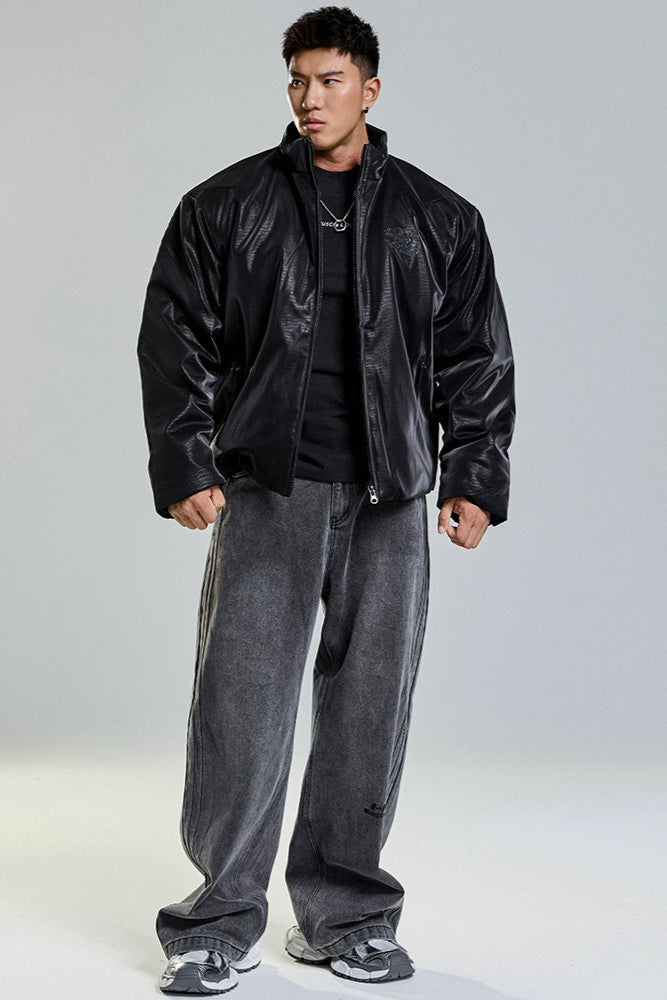 Elegant Black Sport Cotton Jacket #MD039