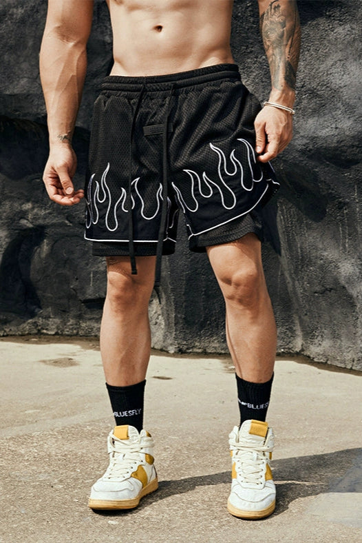 Double-layer mesh basketball shorts #BF077