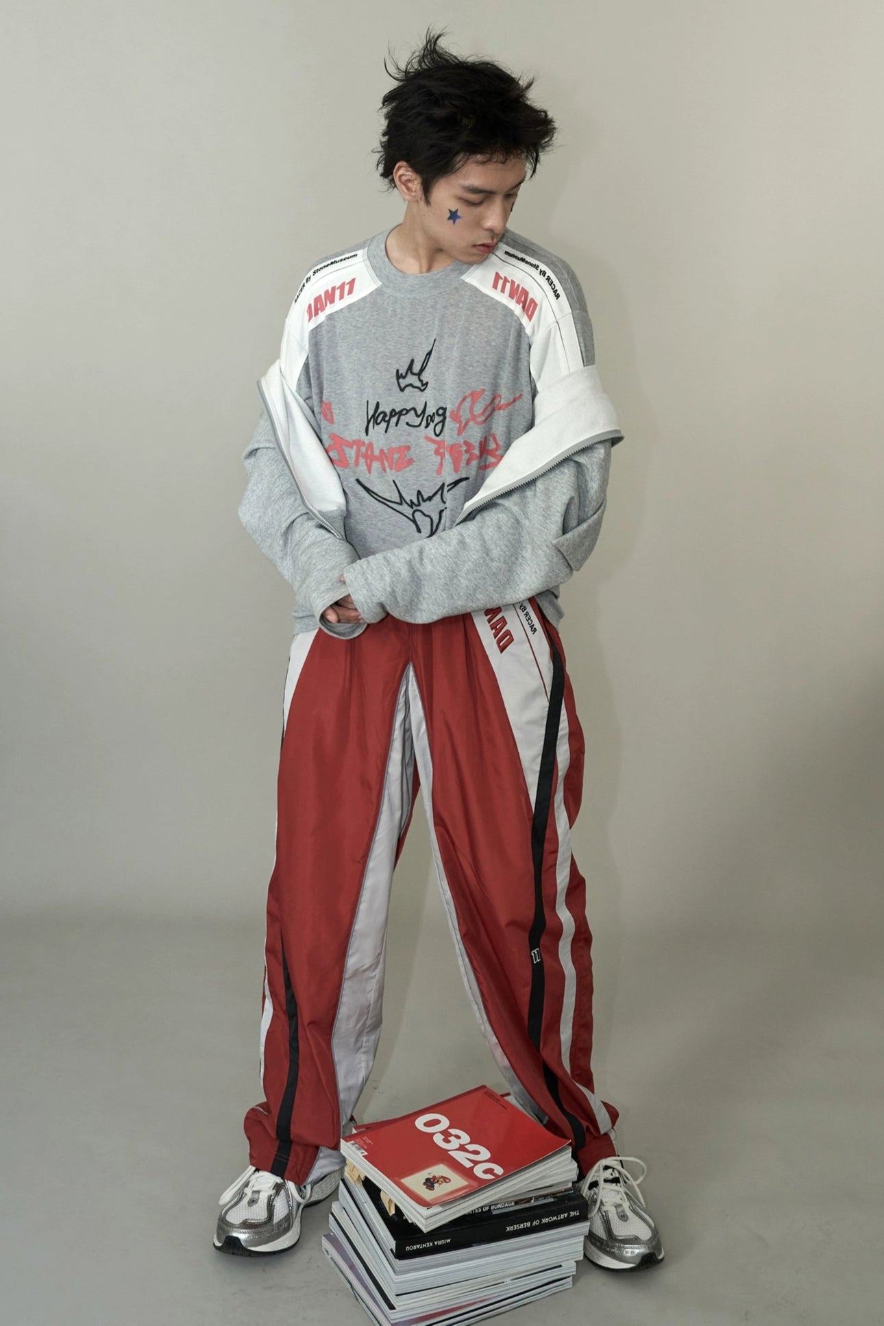 Red Street Racer Pants #YG009