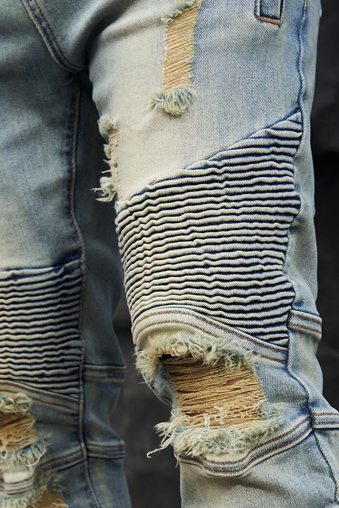 Stretch distressed Sports jeans #BF066
