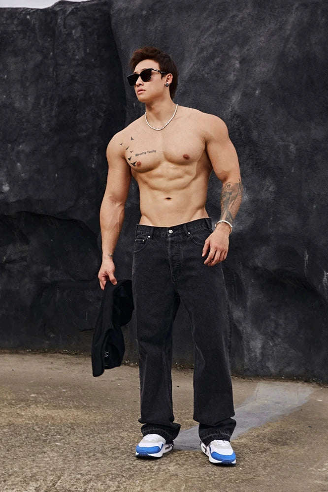 Loose Straight Leg Jeans #BF032