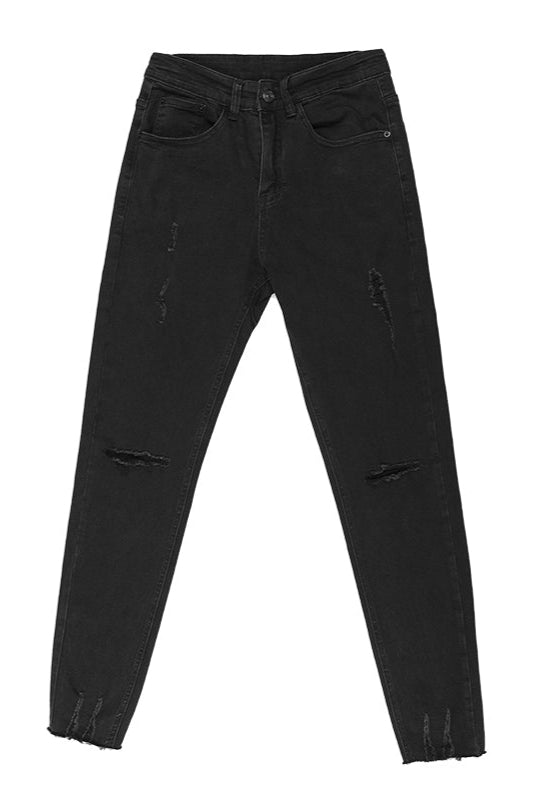Slim Stretch Casual Cropped Jeans #BF064