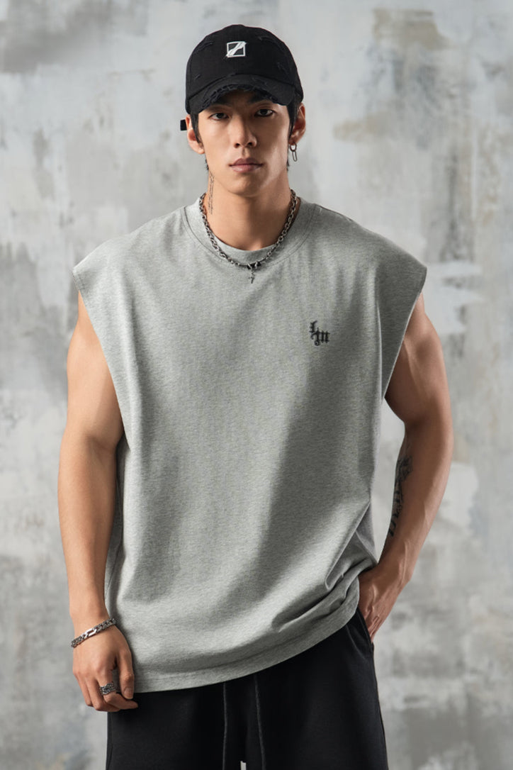 Casual wide shoulder sleeveless #LM018