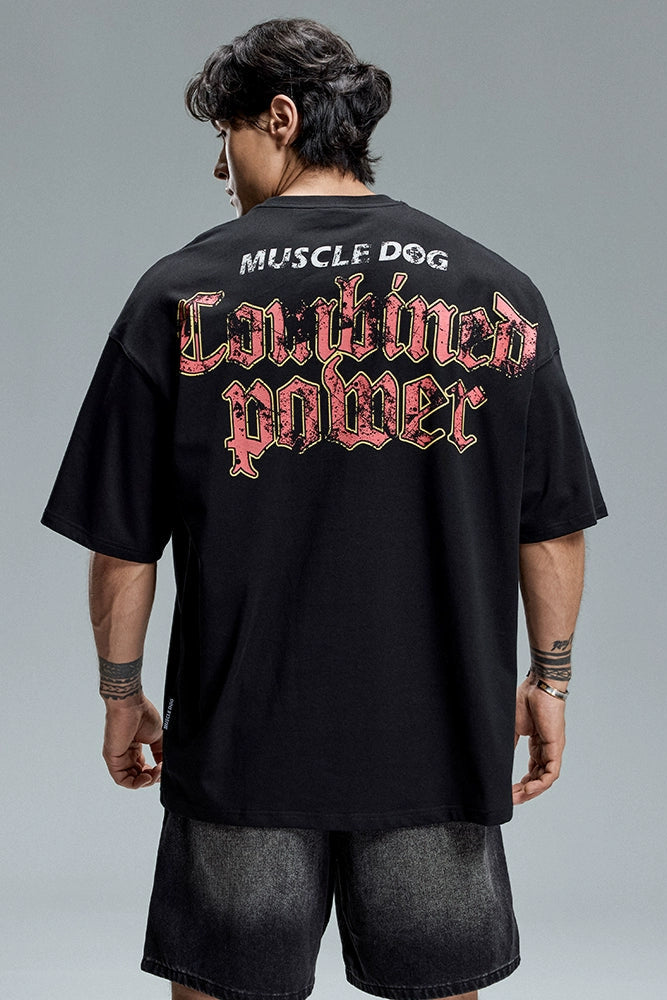 Frosted Bulldog Print T-Shirt #MD100