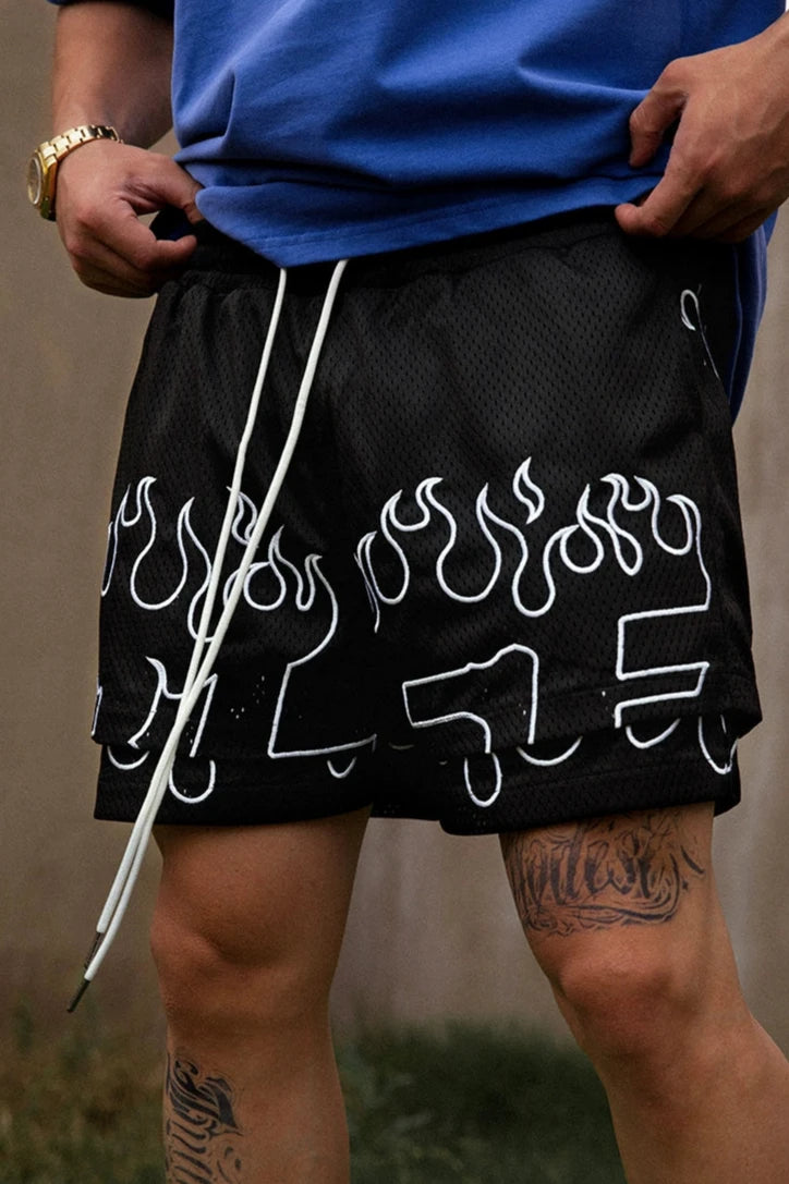 Flame Mesh Training Shorts #BF021