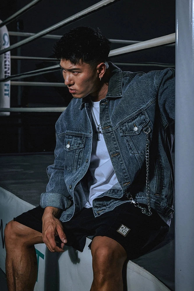 Wash Stitched Denim Jacket #MD024