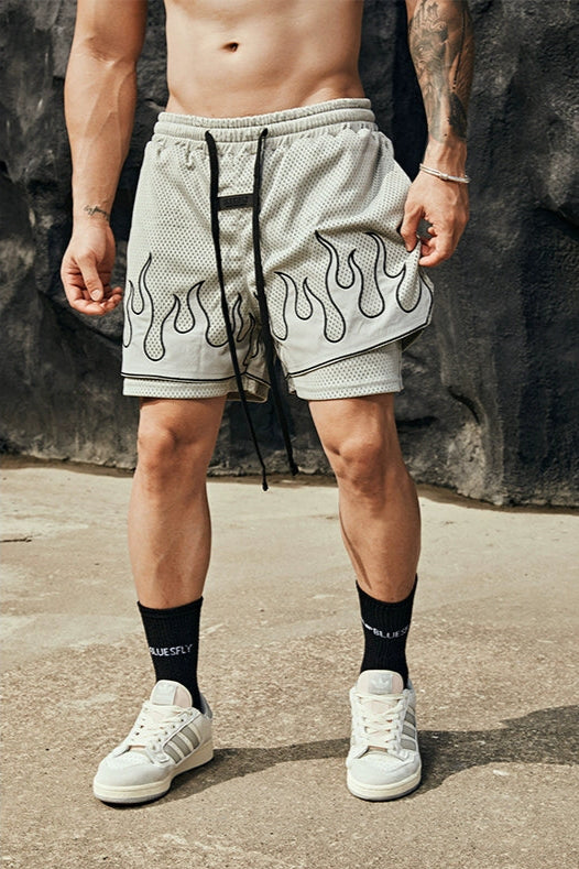 Double-layer mesh basketball shorts #BF077