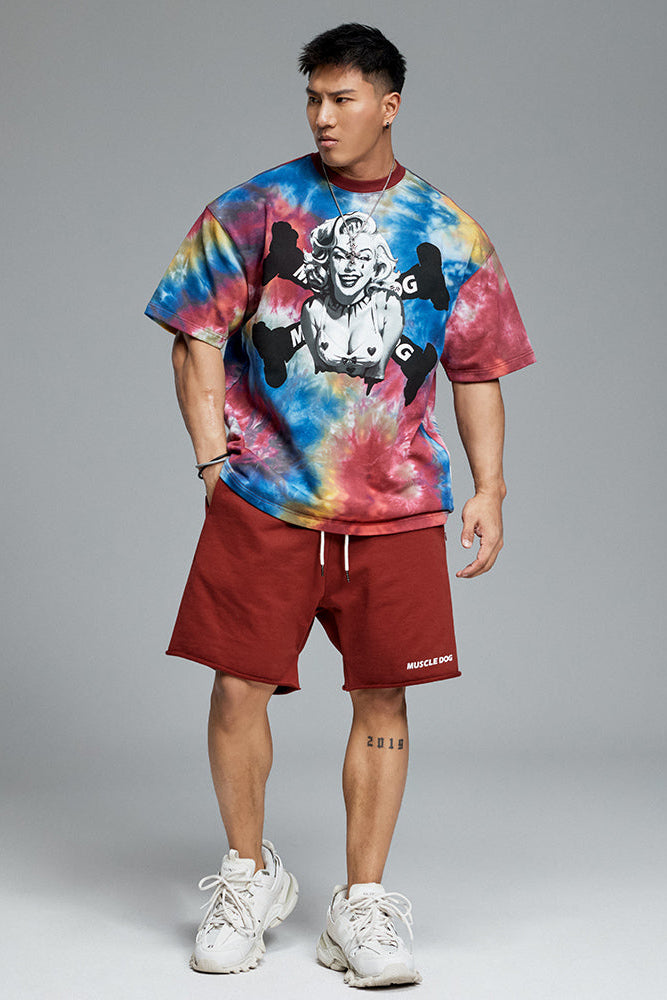 Tie-Dye Color Loose Training T-Shirt #MD053