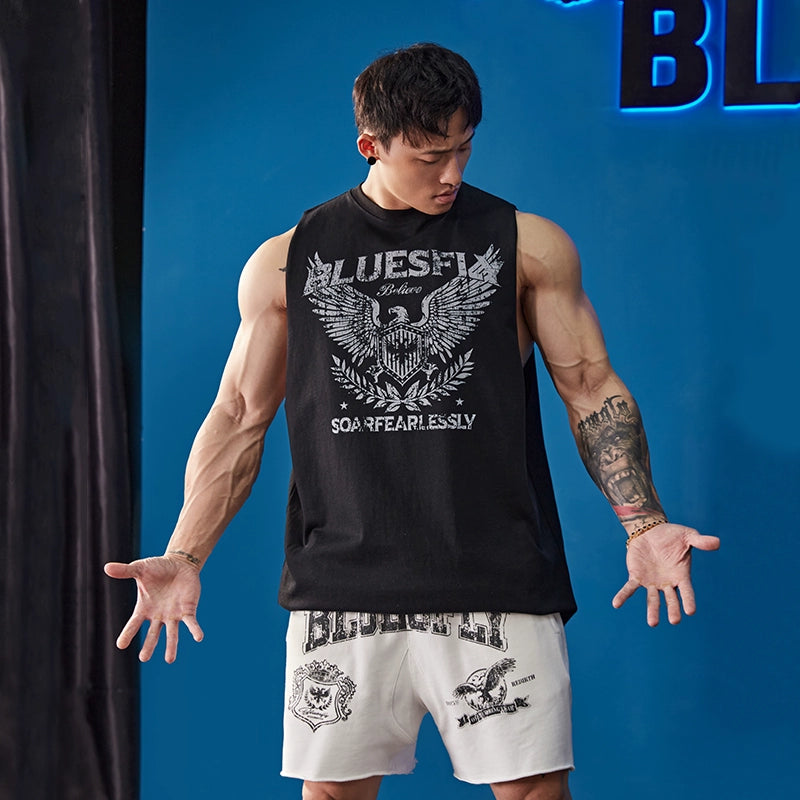Fearless Eagle Print Sleeveless #BF101