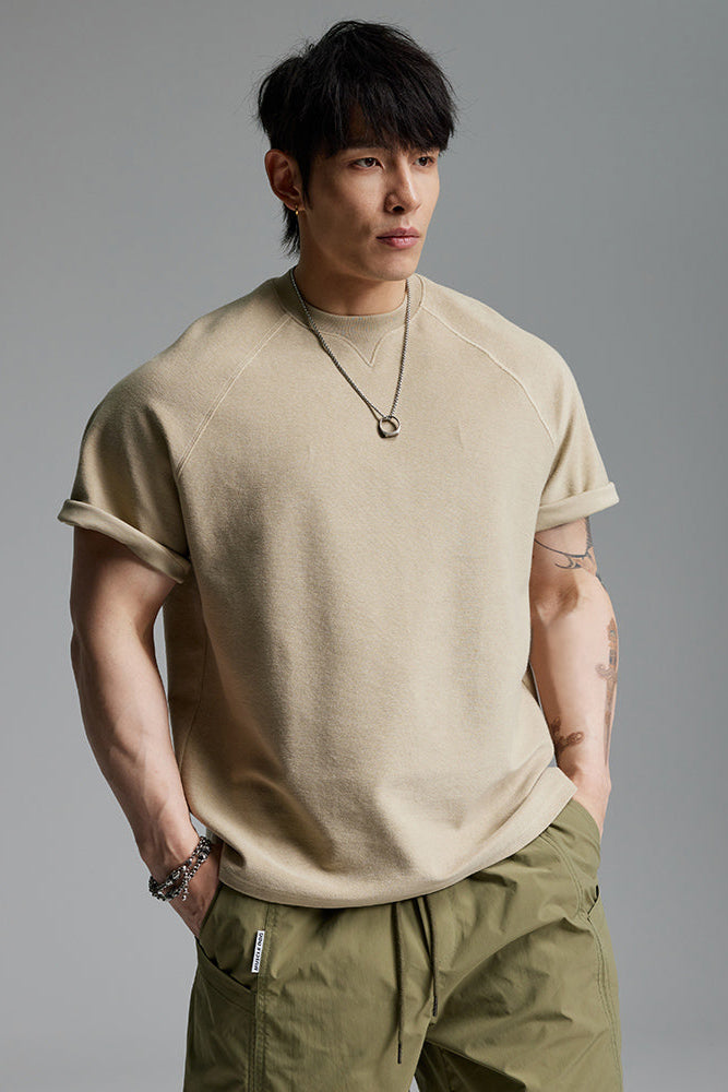 Heavy Texture Half Sleeve T-Shirt #MD055