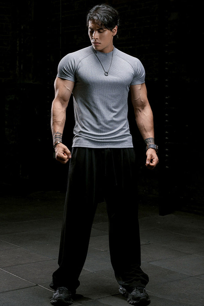 SlimFit High-Neck T-Shirt #MD097