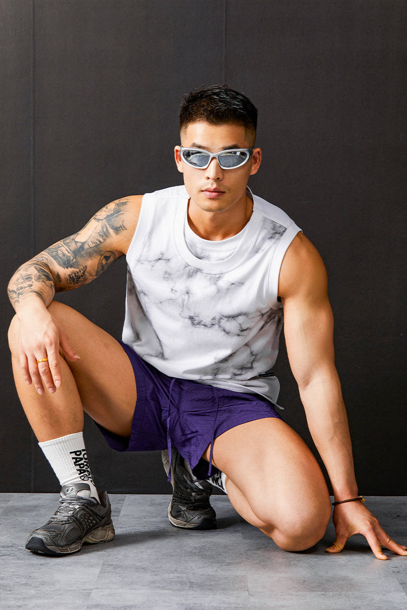 Double Collar Round Neck Sleeveless #TP010
