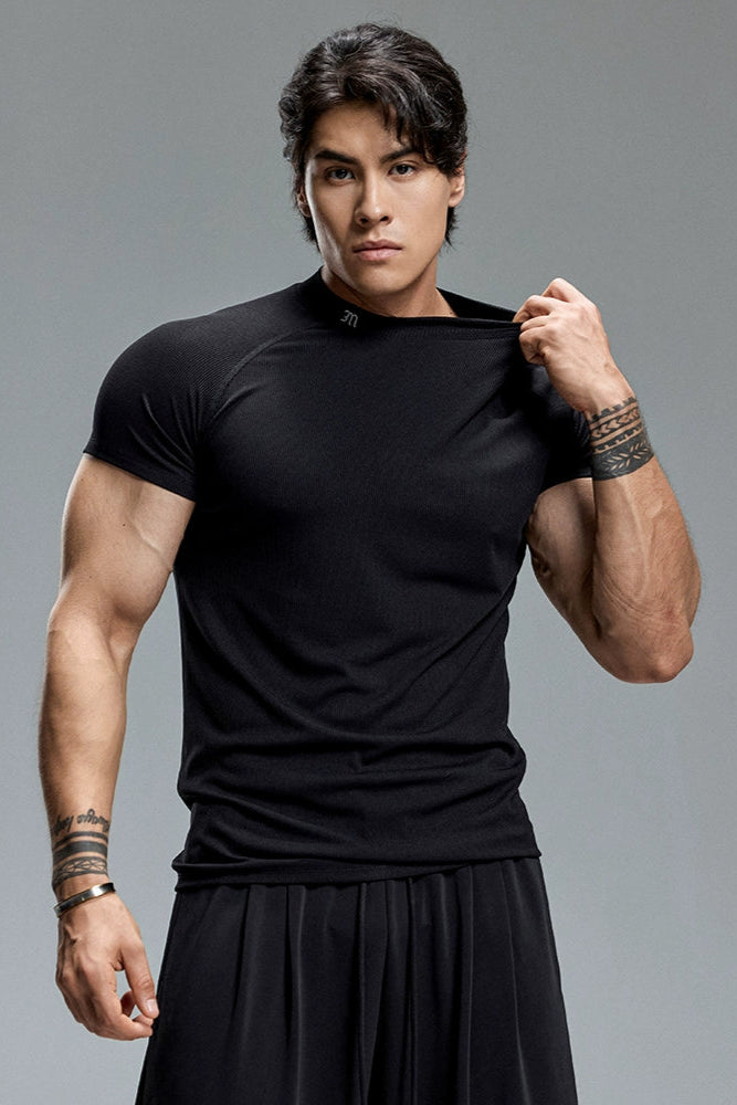 SlimFit High-Neck T-Shirt #MD097
