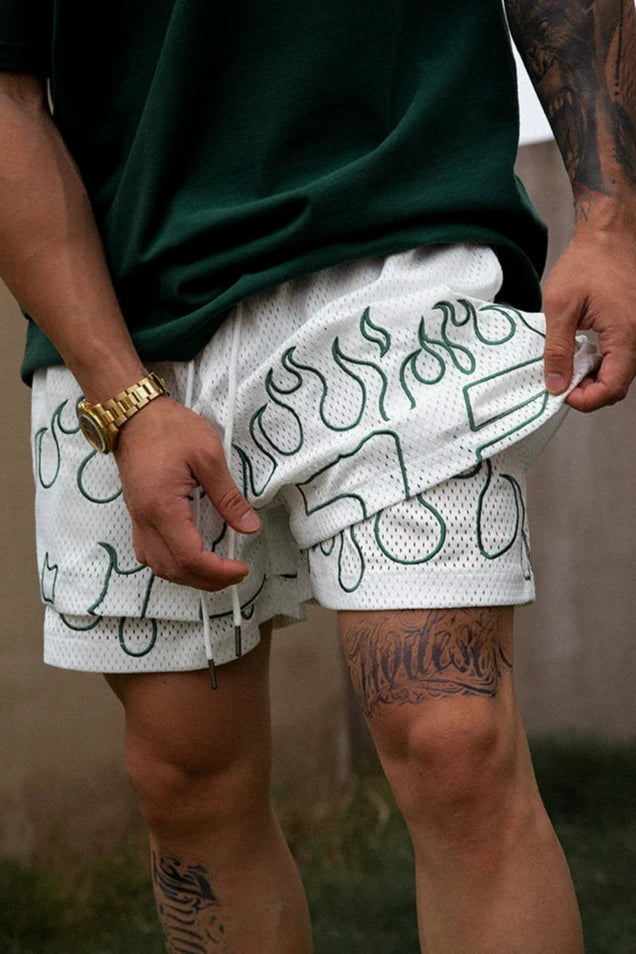 Flame Mesh Training Shorts #BF021