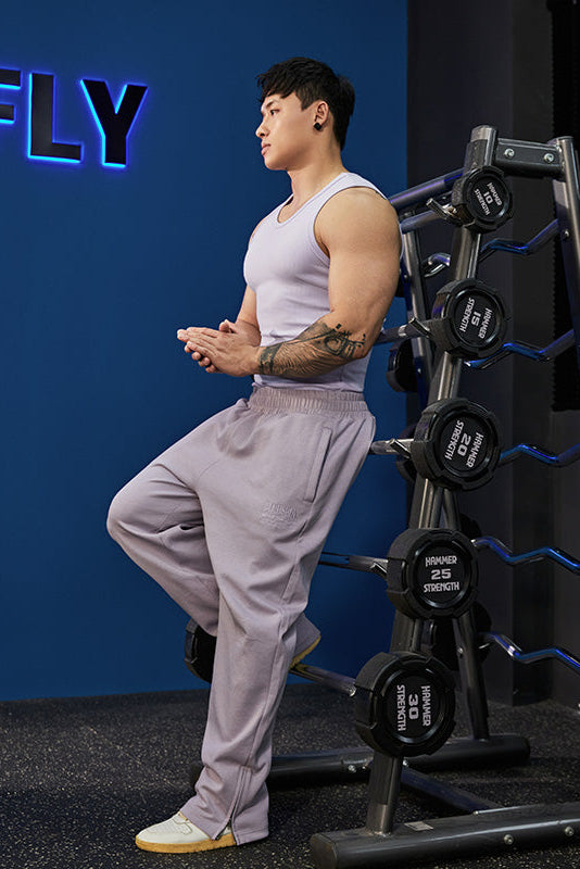 Fitness I-Tank and straight leg sweatpants set #BF059