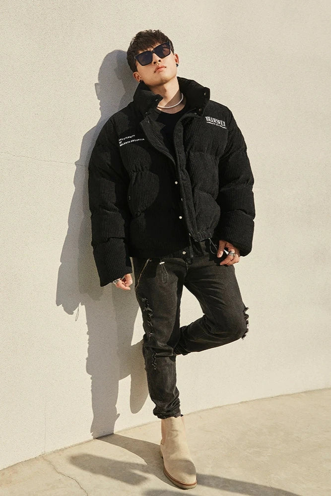 Loose corduroy warm jacket #BF044