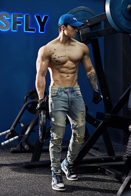 Stretch distressed Sports jeans #BF066