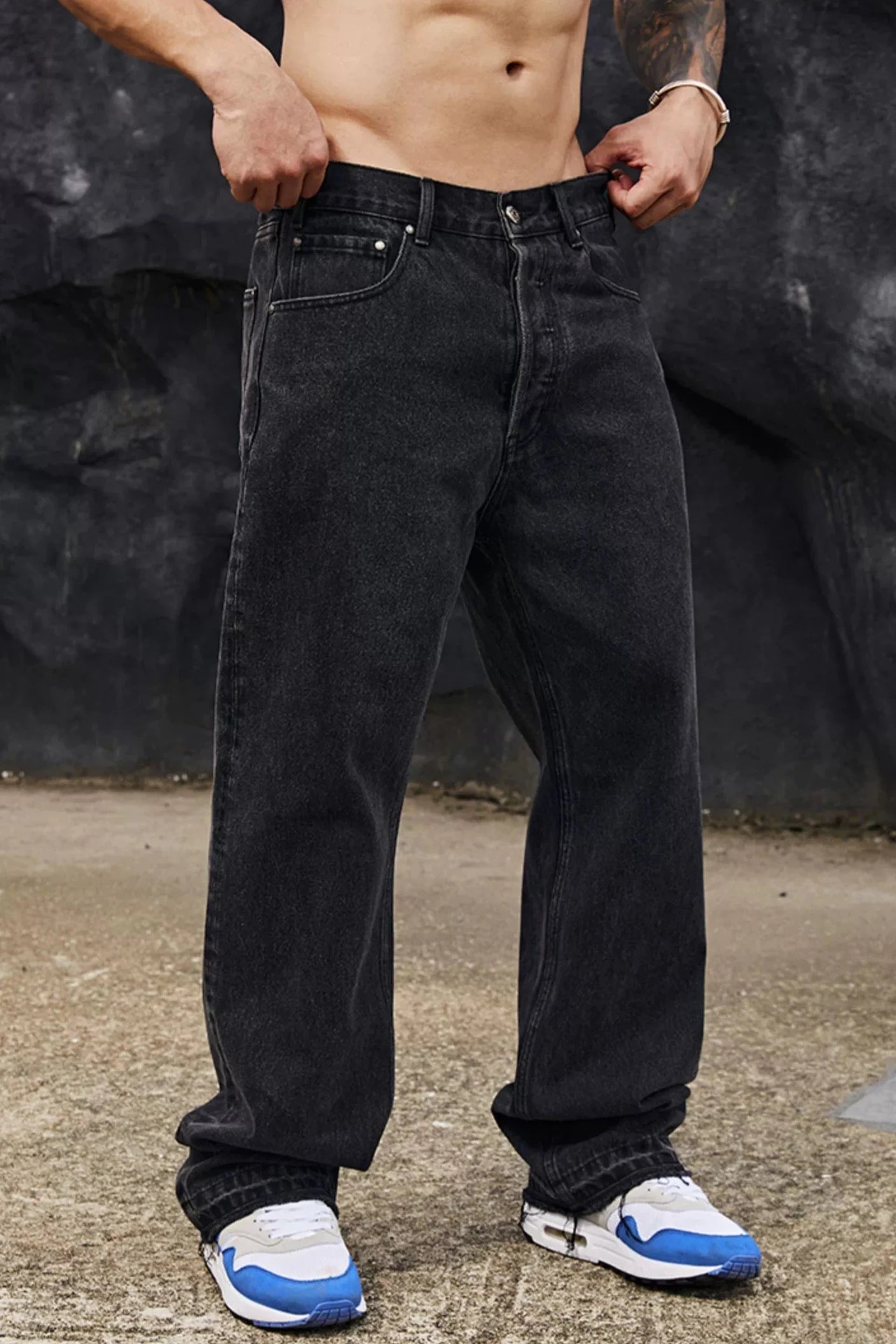 Loose Straight Leg Jeans #BF032