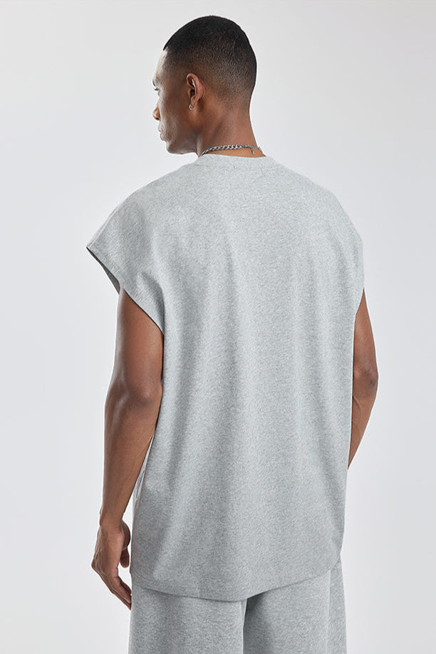 Wide Shoulder Oversized Sleeveless #BD002