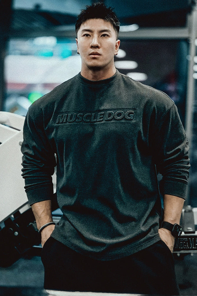 Embossed Logo Print Long Sleeve #MD034