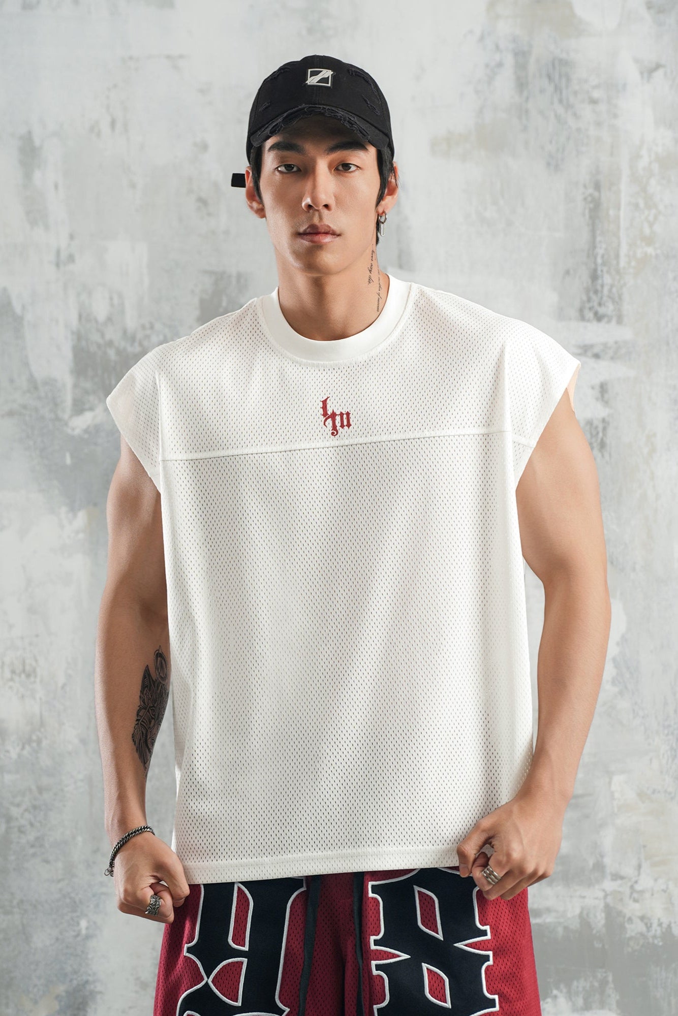 Street Edge Gothic Mesh Sleeveless #LM027