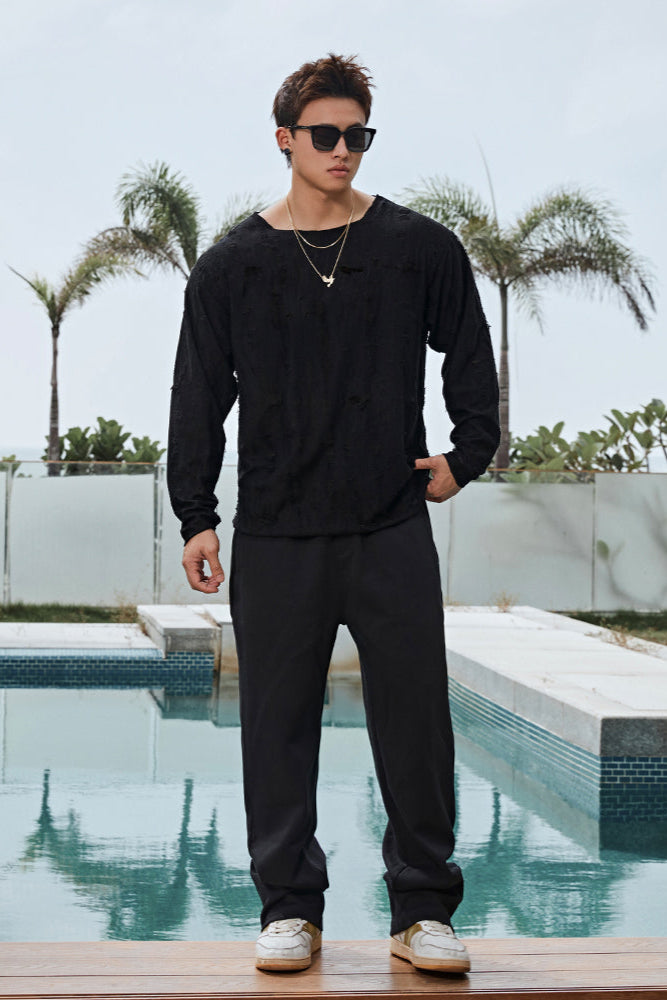 Straight Leg Loose Sweatpants #BF061
