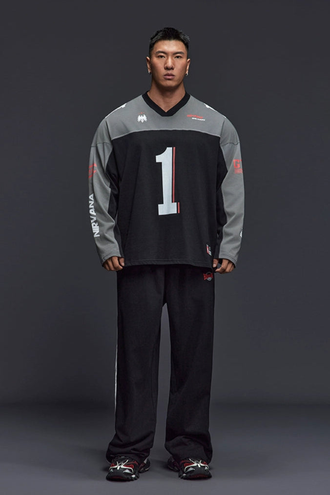 Oversize Number Long Tee #TK032