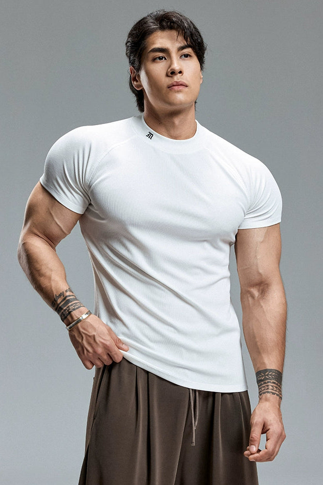 SlimFit High-Neck T-Shirt #MD097