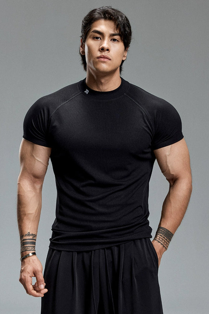 SlimFit High-Neck T-Shirt #MD097