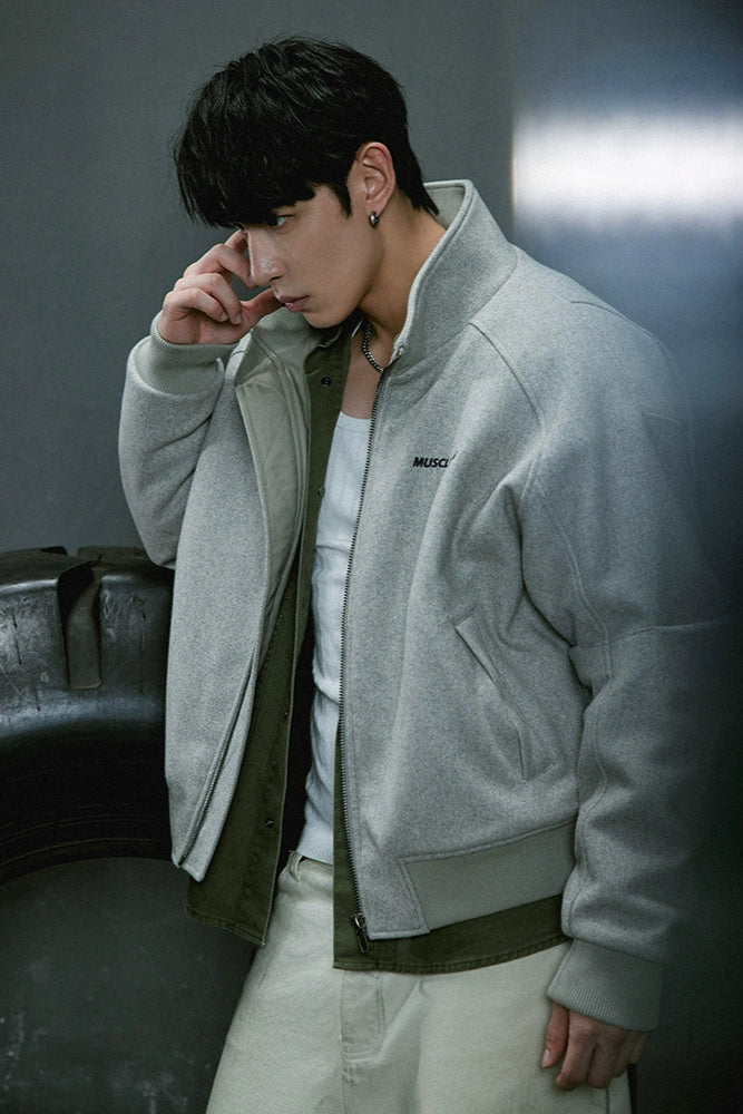 Fitness casual short woolen jacket #MD041