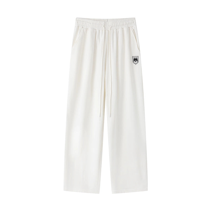 Shield Emblem Wide Sweatpants #TK030