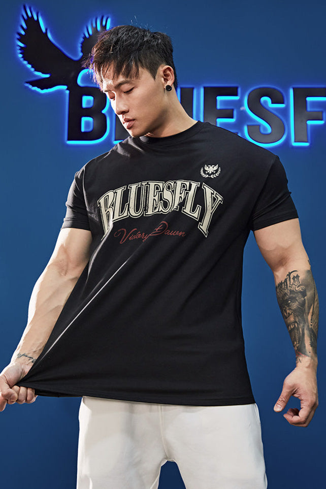 Slim Fit American Print T-shirt #BF048