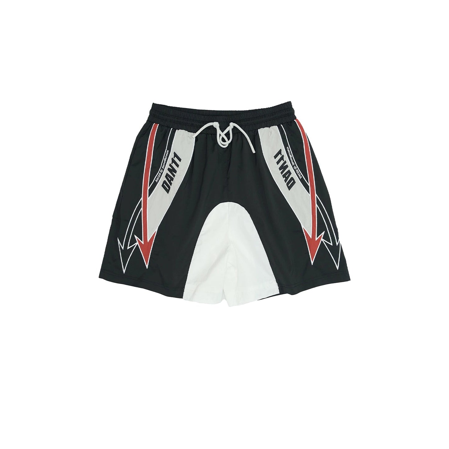 Black Patch Embroidery Shorts #YG005