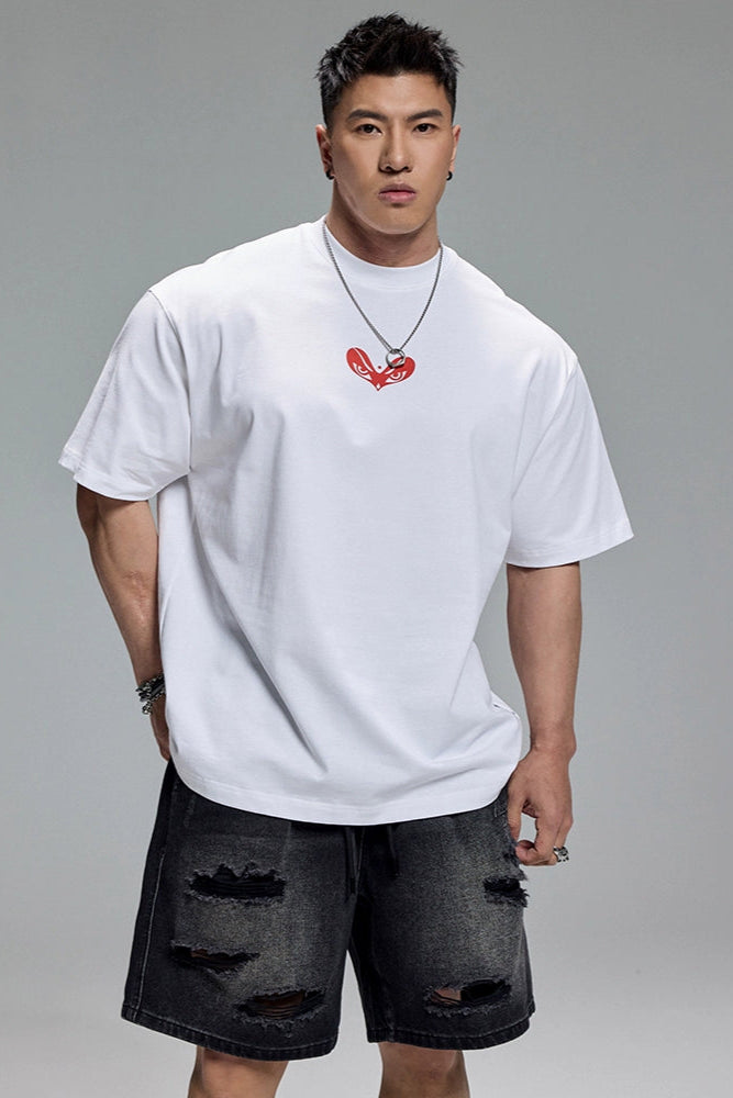 Back Painted Loose T-Shirt #MD077