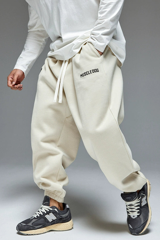 Number Print Velvet Warm Sweatpants #MD032
