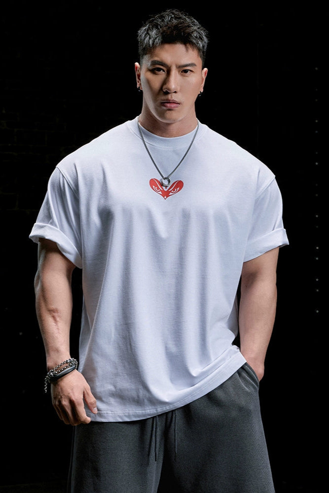 Back Painted Loose T-Shirt #MD077