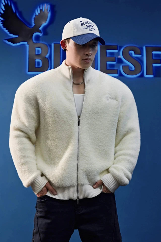 Plush Fleece High Neck Jacket #BF037
