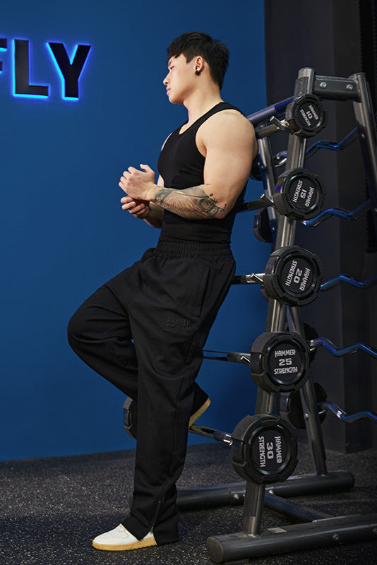 Fitness I-Tank and straight leg sweatpants set #BF059