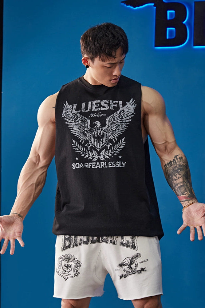 Fearless Eagle Print Sleeveless #BF101