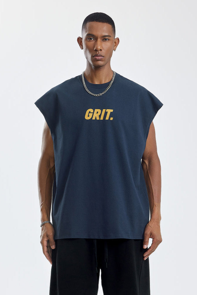 Wide Shoulder Oversized Sleeveless #BD002