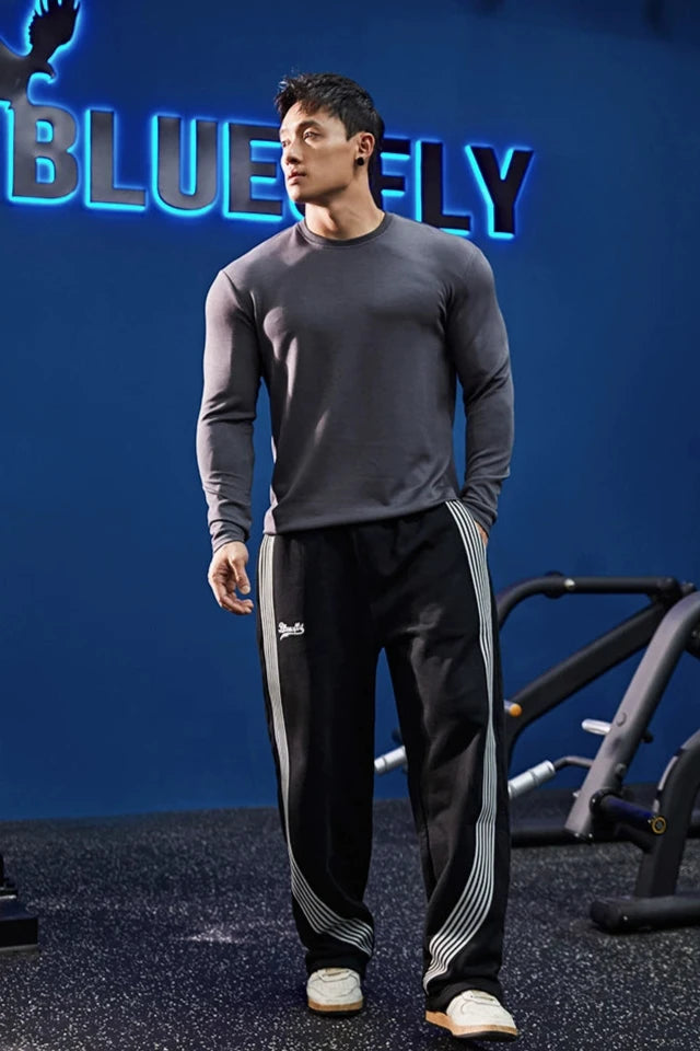 Line Straight Sports Sweatpants #BF027