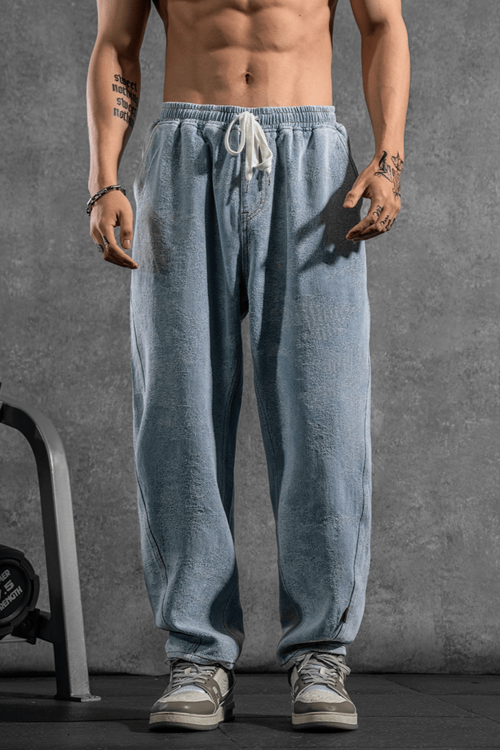 Textured Chill Denim Joggers #LM035